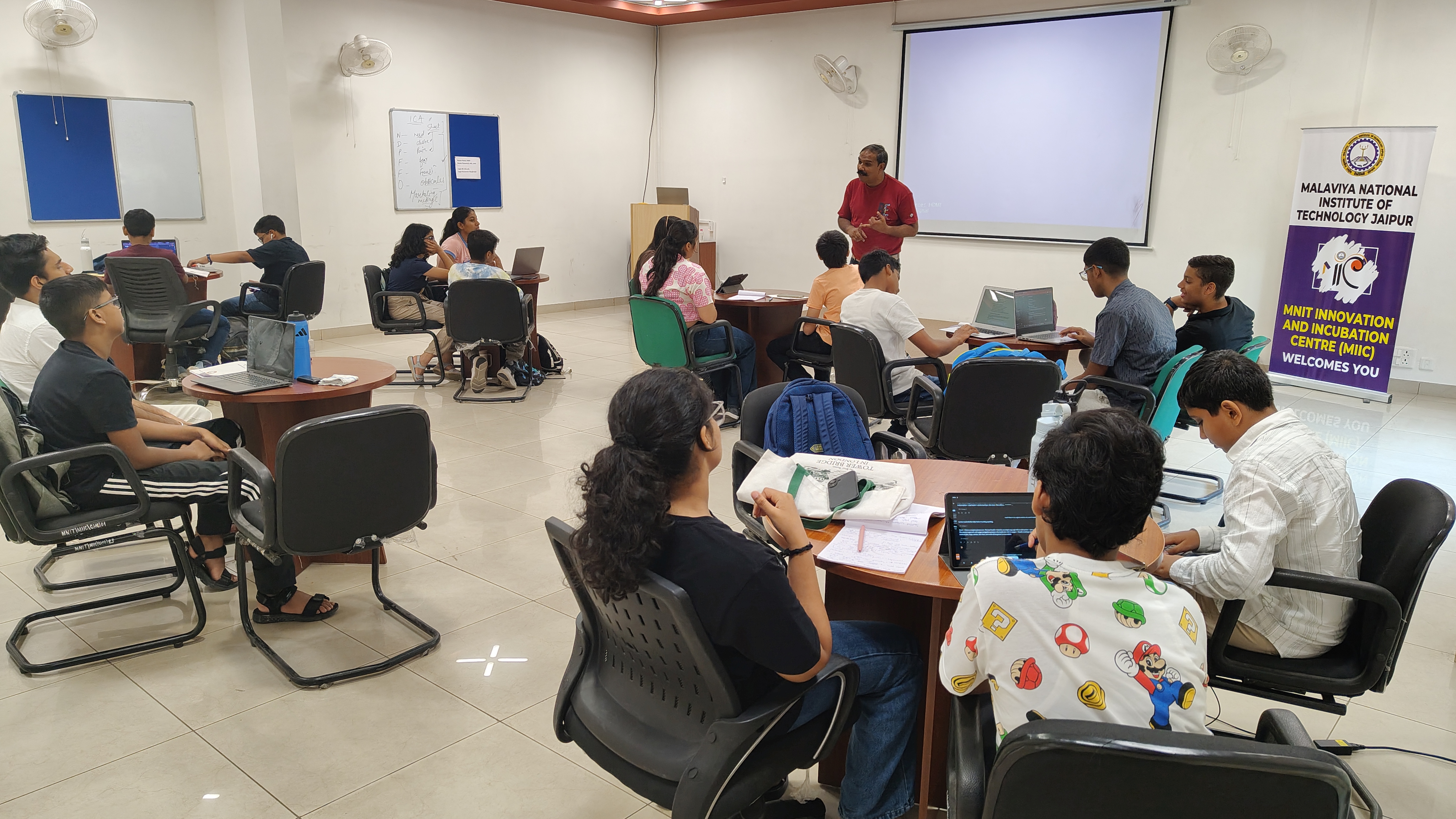 Students participating in Social Impact and Youth Bootcamp sessions